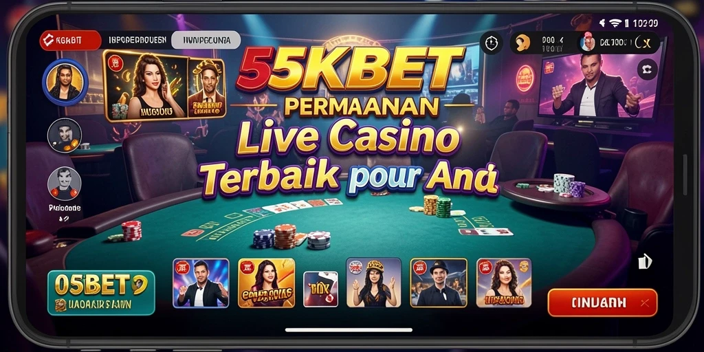 Tampilan gameplay Live Casino yang dinamis dan menarik di 55KBET.