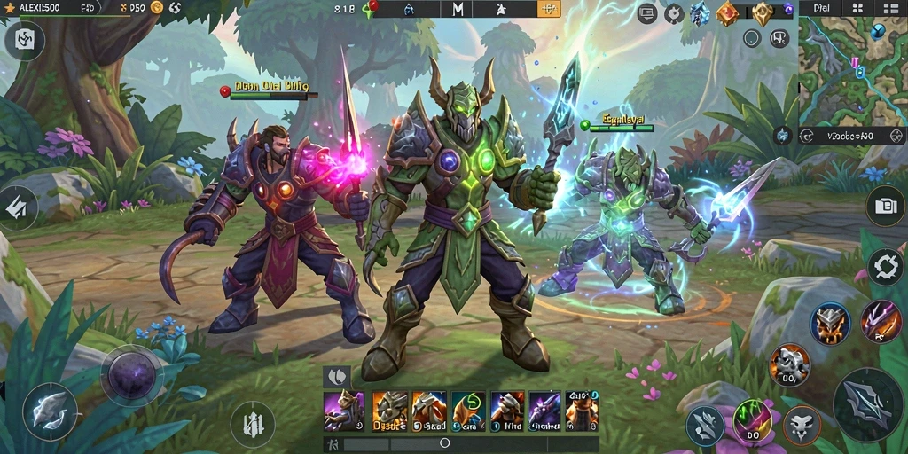 Tampilan gameplay seru yang menggambarkan pertempuran di dunia MMORPG.