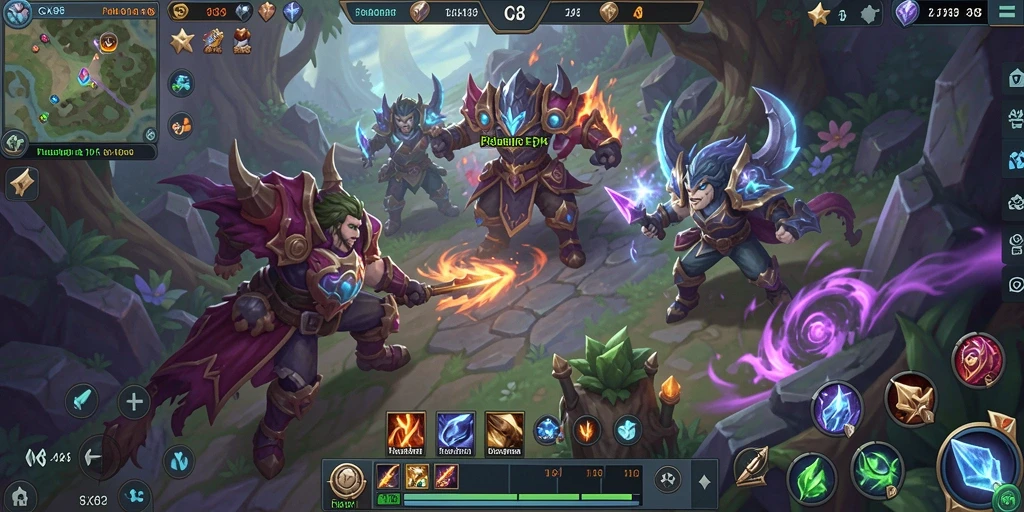 Screenshot GX88 menampilkan aksi pertarungan epik dalam dunia MMORPG.