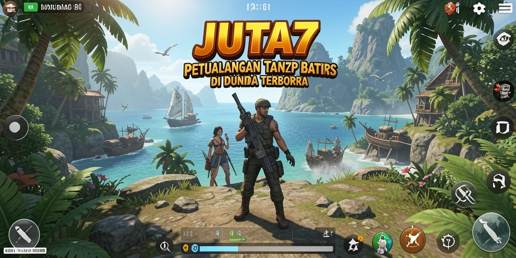 Gameplay JUTA7 menampilkan petualangan seru di dunia terbuka yang luas.