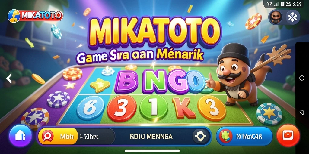 Menampilkan gameplay Bingo yang seru dan interaktif.