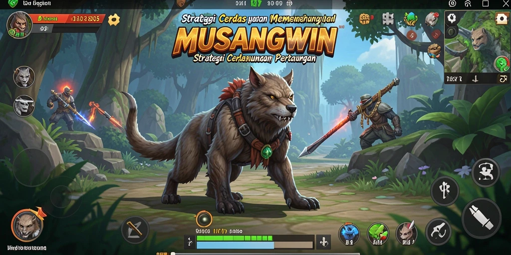Screenshot menunjukkan aksi seru dalam gameplay strategi.