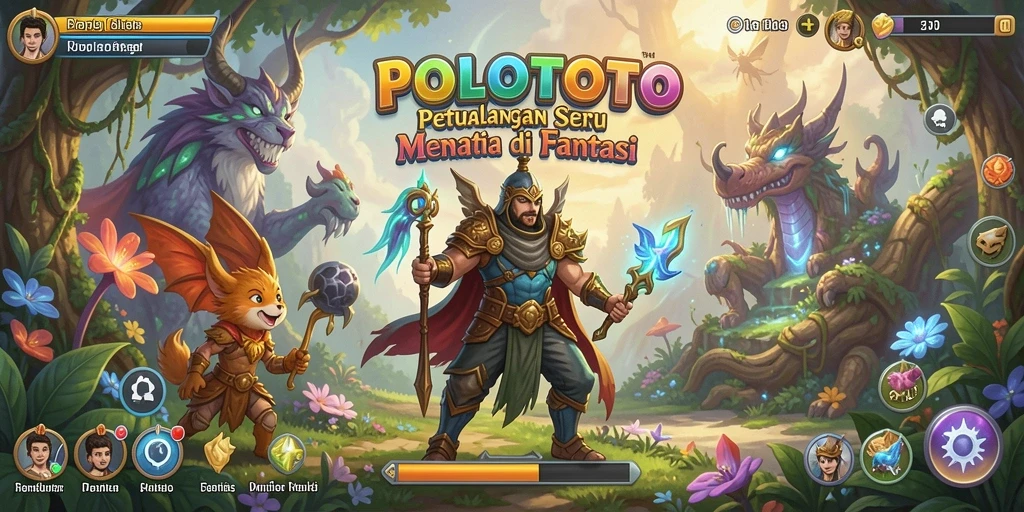 Tangkapan layar POLOTOTO yang menampilkan aksi seru dalam petualangan.