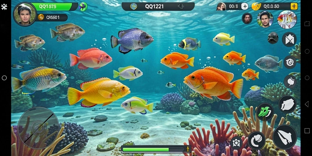 Tampilan menarik gameplay Tembak Ikan di QQ1221.