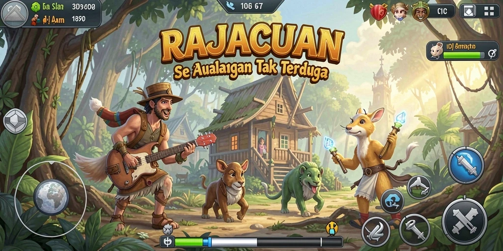 Tangkapan layar RAJACUAN menampilkan aksi gameplay yang mendebarkan.