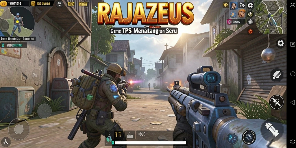 Screenshot gameplay RAJAZEUS menampilkan aksi seru dalam TPS.