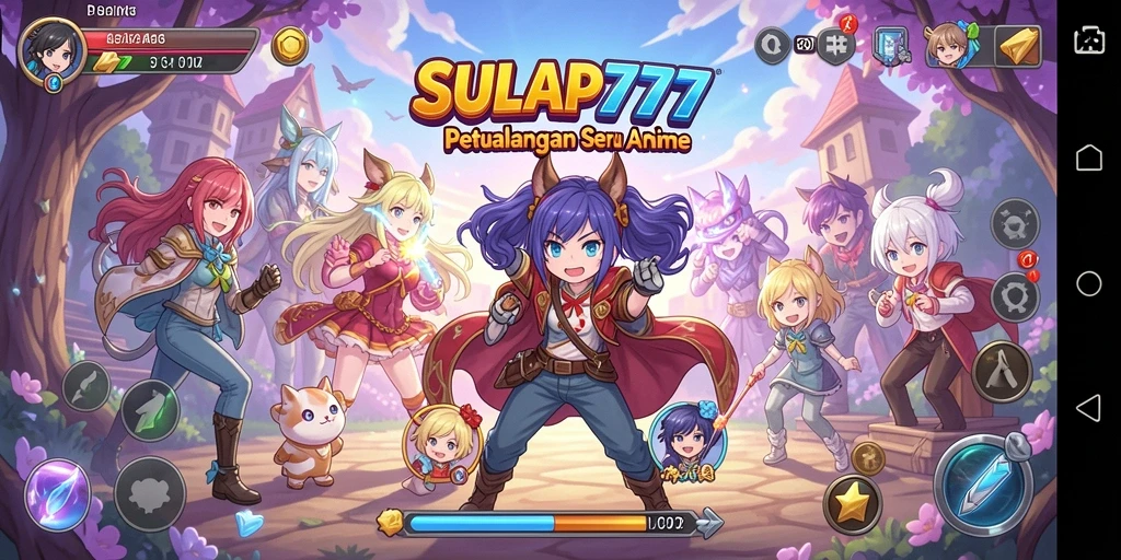 Screenshot SULAP777 menampilkan karakter Anime dalam aksi pertempuran.