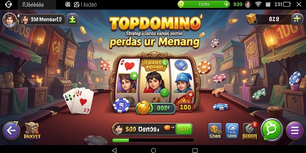 Tampilan gameplay TOPDOMINO yang menantang dan penuh strategi.